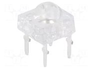 LED Super Flux; 7.62x7.62mm; bicolour; red/white; 1560÷2300mcd OPTOSUPPLY