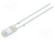 LED; 3mm; white warm; 750÷1120mcd; 110°; Front: flat; 2.8÷3.6V OPTOSUPPLY