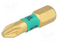 Screwdriver bit; Pozidriv®; PZ2; Overall len: 25mm WERA