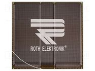 Board: universal; double sided,prototyping; W: 220mm; L: 233mm ROTH ELEKTRONIK GMBH