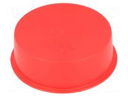 Stopper; Body: red; Out.diam: 62.5mm; H: 20mm; LDPE; push-in; SafeCAP SUNDPLAST