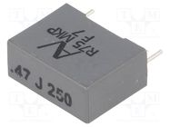 Capacitor: polypropylene; R75; 470nF; 18x7.5x13.5mm; THT; ±5%; 15mm KEMET