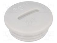 Stopper; PG11; IP54; polystyrene; light grey; SKINDICHT® BLK; 6mm 