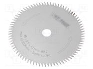 Cutting wheel; Ø: 85mm; Øhole: 10mm; Thk: 0.5mm; 80  teeth; PRN27070 PROXXON