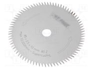 Cutting wheel; Ø: 85mm; Øhole: 10mm; Thk: 0.5mm; 80  teeth 