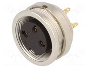 Connector: M16; socket; female; PIN: 3; 5A; 250V; soldering; IP40 LUMBERG