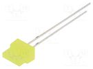 LED; rectangular; 1.8x7.05mm; yellow; 150÷220mcd; 30°; Front: flat OPTOSUPPLY