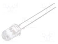 LED; 5mm; red; 1120÷1560mcd; 30°; Front: convex; 5V; No.of term: 2 OPTOSUPPLY