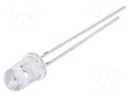 LED; 5mm; red; 1120÷1560mcd; 30°; Front: convex; 12VDC; No.of term: 2 OPTOSUPPLY