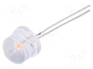 LED; pink; 8mm; 500÷750mcd; 100°; Front: convex; 2.8÷3.6VDC OPTOSUPPLY