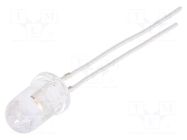 LED; pink; 5mm; 1120÷1560mcd; 30°; Front: convex; 12VDC OPTOSUPPLY