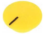 Cap; plastic; push-in; yellow; Indicator: black line CLIFF