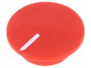 Cap; plastic; push-in; red; Indicator: white line CLIFF