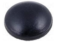 Self-adhesive foot; black; rubber; A: 8mm; B: 2mm; C: 1mm FIX&FASTEN