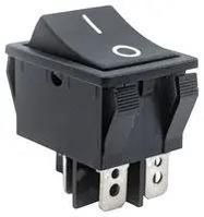 ROCKER SWITCH, DPST, 20A, 125VAC, PANEL
