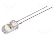 LED; white warm; 5mm; candle light effect,blinking; 4200÷5800mcd OPTOSUPPLY