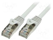 Patch cord; RJ45 plug,both sides; SF/UTP; 5e; stranded; CCA; PVC LOGILINK