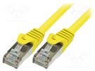 Patch cord; F/UTP; 5e; stranded; CCA; PVC; yellow; 1m; 26AWG LOGILINK