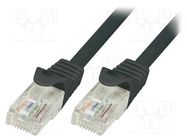 Patch cord; U/UTP; 6; stranded; CCA; PVC; black; 2m; 24AWG LOGILINK