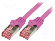 Patch cord; RJ45 plug,both sides; S/FTP; 6; stranded; Cu; LSZH LOGILINK