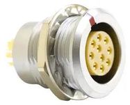 CIRCULAR CONN, RCPT, 10POS, SOLDER