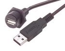 USB CABLE, 2.0, A PLUG-A RCPT, 1M