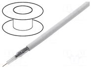 Wire: coaxial; RG59BU-F; wire; Cu; PVC; white; 100m; Øcable: 5.8mm TECHNOKABEL