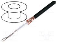 Wire: coaxial; RG62AU; solid; CCS; PVC; black; 6.2mm HELUKABEL