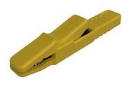 CONNECTOR, CROCODILE CLIP, YELLOW, 9.5MM