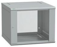 19" WALL CABINET, 9U, STEEL, LIGHT GREY