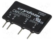 Relay: solid state; Ucntrl: 3÷10VDC; 3A; 0÷200VDC; THT; SIP; CMX SENSATA / CRYDOM