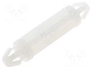 PCB distance; polyamide; L: 18mm; snap fastener; natural; UL94V-2 RICHCO