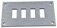 FACE PLATE, 4POS, 85X45X2MM, ALUM