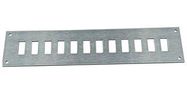 FACE PLATE, 12POS, 205X45X2MM, ALUM