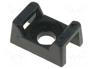 Holder; screw; black; L: 15.2mm; Width: 9.7mm; cable ties ESSENTRA