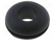 Grommet; Ømount.hole: 7.7mm; Øhole: 4.8mm; black; -40÷135°C; UL94HB ESSENTRA