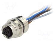 Connector: M12; socket; PIN: 5; female; E; IP67; cables; 0.2m HIRSCHMANN