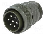 Connector: circular; plug; for cable; PIN: 7; male; soldering; MS/DS AMPHENOL