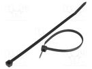 Cable tie; L: 140mm; W: 3.6mm; polyamide; 180N; black; Ømax: 33mm BM GROUP