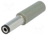 Connector: DC supply; plug; female; 5.5/2.1mm; for cable; 14.5mm LUMBERG