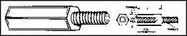 SPACER/STANDOFF, HEX NYLON 6.4MM X 9.5MM