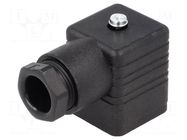 Connector: valve connector; plug; form A; 18mm; female; PIN: 4; 16A HIRSCHMANN