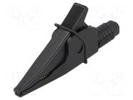 Crocodile clip; 20A; 1kV; black; max.39mm; 4mm socket CLIFF