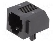 Connector: RJ11; socket; PIN: 4; Cat: 3; shielded,low profile; 6p4c TE Connectivity