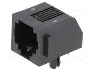 Connector: RJ11; socket; PIN: 4; Cat: 3; shielded,low profile; 6p4c TE Connectivity