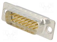 D-Sub; PIN: 15; plug; male; soldering; Type: turned contacts HARTING