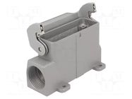 Enclosure for connectors: HDC; size 16A; Han® A; IP65; with latch HARTING