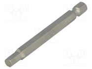 Screwdriver bit; hex key; HEX 5mm; Overall len: 70mm WIHA