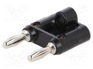 Connector: 4mm banana; stackable safety shunt; 15A; 5kV; black POMONA