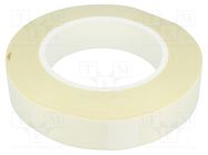 Tape: electrical insulating; W: 25mm; L: 50m; Thk: 0.165mm; white H-OLD